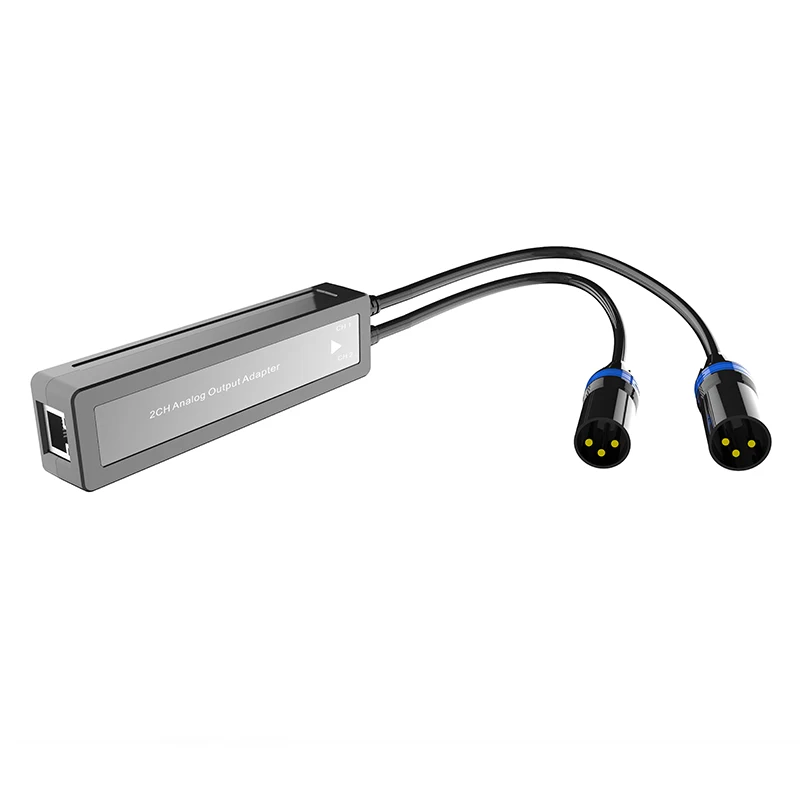 Interfaz de adaptador de salida analógica de Dante 2 Ch